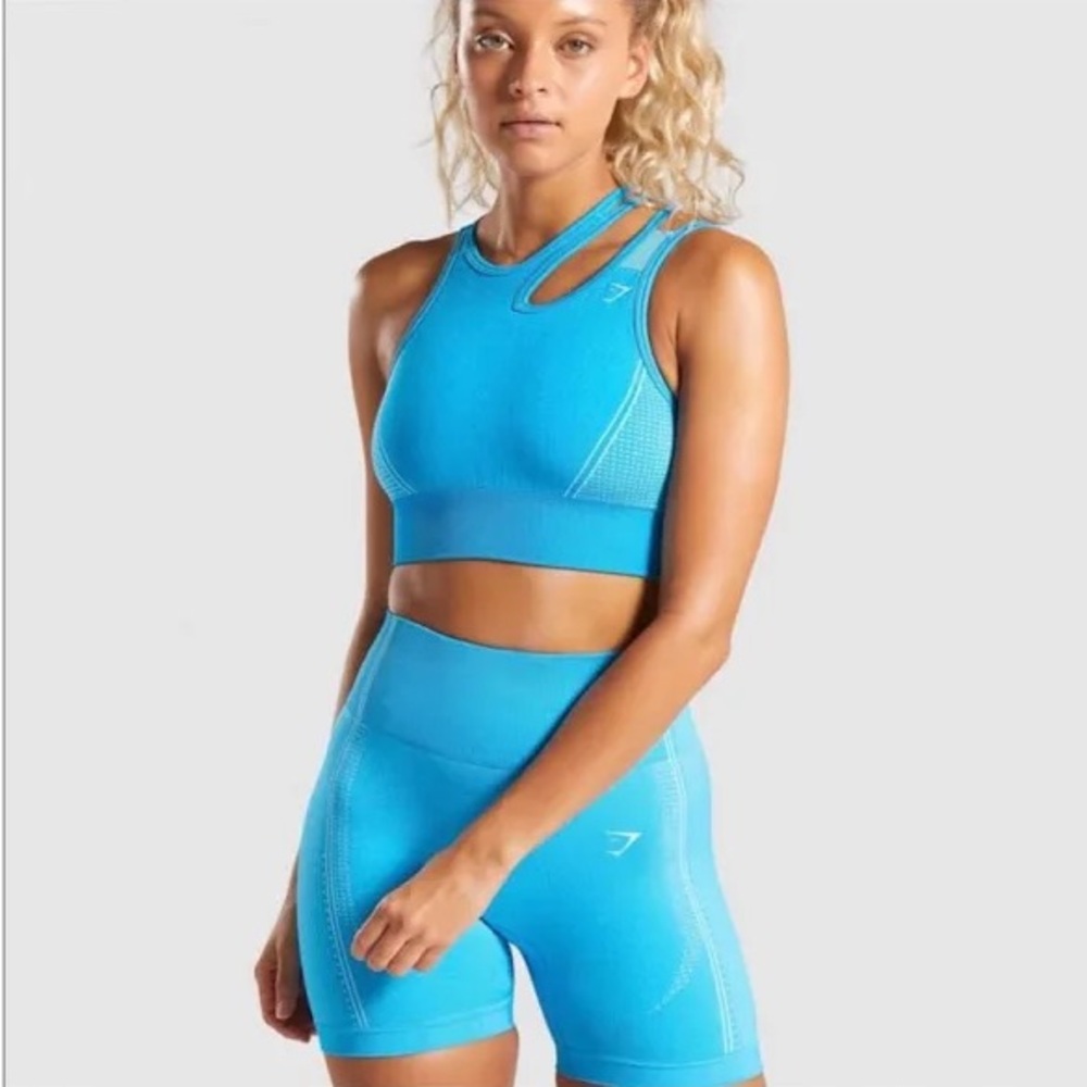 Gymshark Women’s Ultra Seamless High-rise Shorts Neon Blue Small